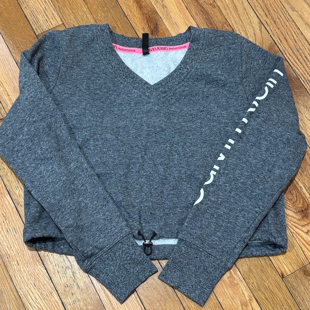 Calvin Klein Charcoal V-Neck Sweater